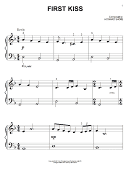 page one of First Kiss (Big Note Piano)