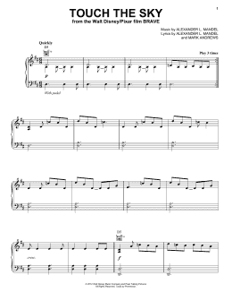 page one of Touch The Sky (From Brave) (Piano, Vocal & Guitar Chords (Right-Hand Melody))