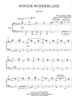 page one of Winter Wonderland (Piano Duet)