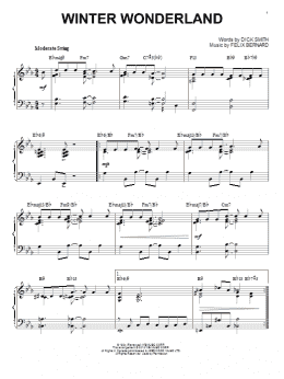 page one of Winter Wonderland [Jazz version] (arr. Brent Edstrom) (Piano Solo)