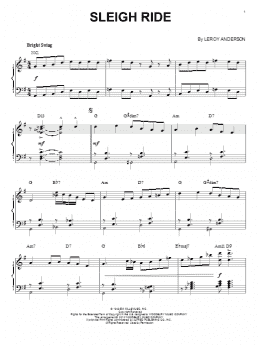 page one of Sleigh Ride [Jazz version] (arr. Brent Edstrom) (Piano Solo)