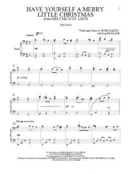 page one of Have Yourself A Merry Little Christmas (Piano Duet)