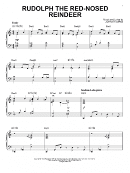 page one of Rudolph The Red-Nosed Reindeer [Jazz version] (arr. Brent Edstrom) (Piano Solo)