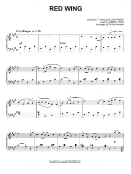 page one of Red Wing (arr. Phillip Keveren) (Piano Solo)