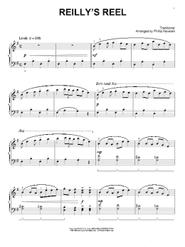 page one of Reilly's Reel (arr. Phillip Keveren) (Piano Solo)