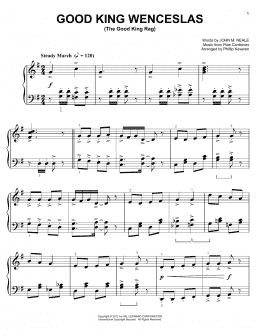 page one of Good King Wenceslas (The Good King Rag) [Ragtime version] (arr. Phillip Keveren) (Easy Piano)