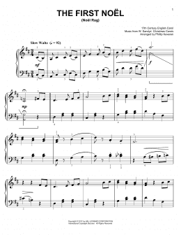 page one of The First Noel [Ragtime version] (arr. Phillip Keveren) (Easy Piano)
