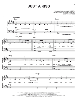 page one of Just A Kiss (Easy Piano)