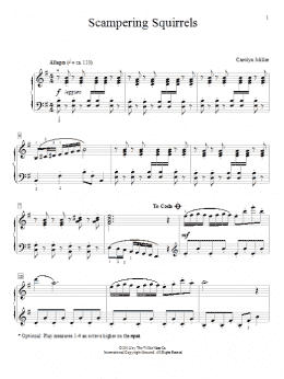 page one of Scampering Squirrels (Educational Piano)