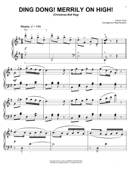 page one of Ding Dong! Merrily On High! [Ragtime version] (arr. Phillip Keveren) (Easy Piano)