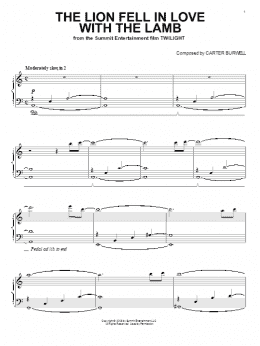page one of The Lion Fell In Love With The Lamb (Piano Solo)