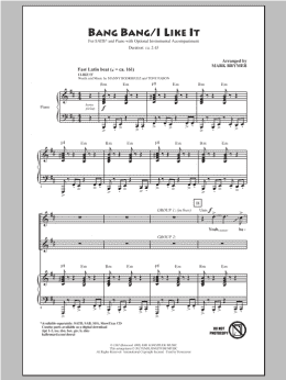 page one of Bang Bang (SATB Choir)