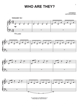 page one of Who Are They? (Easy Piano)