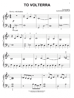page one of To Volterra (from The Twilight Saga: New Moon) (Big Note Piano)