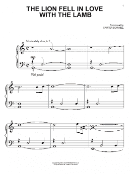 page one of The Lion Fell In Love With The Lamb (Big Note Piano)