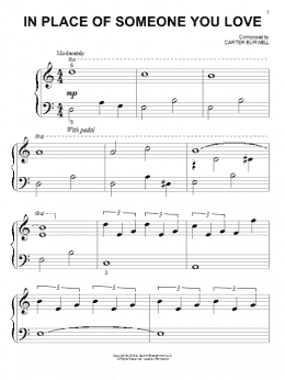 page one of In Place Of Someone You Love (Big Note Piano)