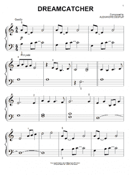 page one of Dreamcatcher (from The Twilight Saga: New Moon) (Big Note Piano)