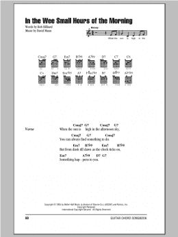 page one of In The Wee Small Hours Of The Morning (Guitar Chords/Lyrics)