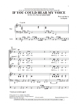 page one of If You Could Hear My Voice (SSA Choir)