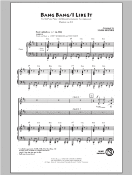 page one of Bang Bang (SSA Choir)