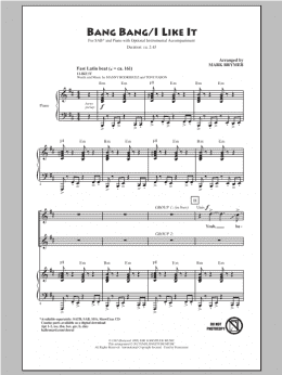 page one of Bang Bang (SAB Choir)
