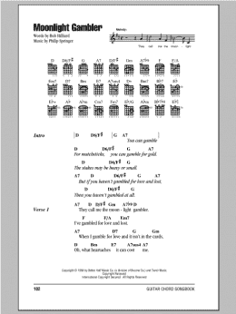 page one of Moonlight Gambler (Guitar Chords/Lyrics)
