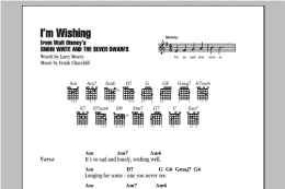 page one of I'm Wishing (from Snow White And The Seven Dwarfs) (Guitar Chords/Lyrics)