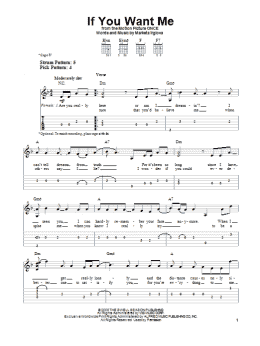 page one of If You Want Me (Easy Guitar Tab)