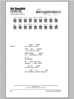 page one of But Beautiful (Guitar Chords/Lyrics)