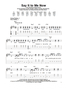 page one of Say It To Me Now (Easy Guitar Tab)