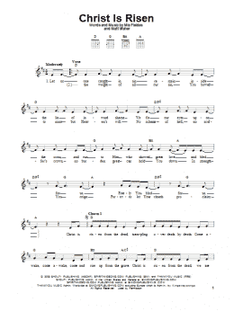 page one of Christ Is Risen (Easy Guitar)