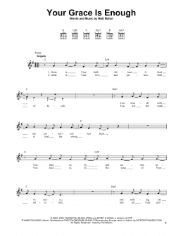 page one of Your Grace Is Enough (Easy Guitar)