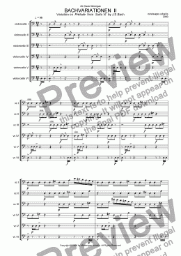 page one of from Bachvariationen II: Variation on Prelude from Suite VI by J.S.Bach