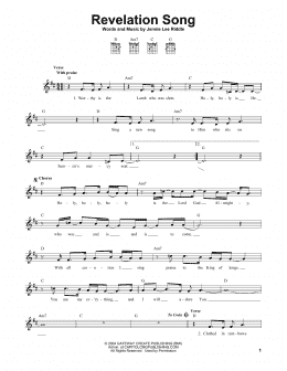 page one of Revelation Song (Easy Guitar)