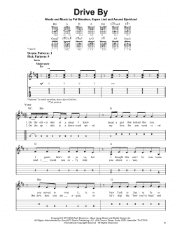 page one of Drive By (Easy Guitar Tab)