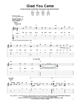 page one of Glad You Came (Easy Guitar Tab)