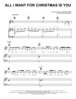 page one of All I Want For Christmas Is You (Piano, Vocal & Guitar Chords (Right-Hand Melody))