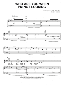 page one of Who Are You When I'm Not Looking (Piano, Vocal & Guitar Chords (Right-Hand Melody))