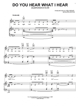 page one of Do You Hear What I Hear (Piano, Vocal & Guitar Chords (Right-Hand Melody))