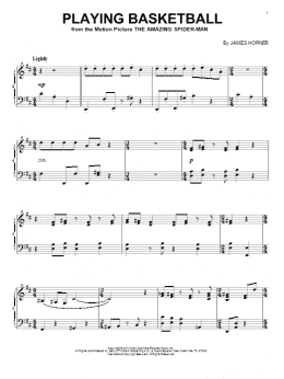 page one of Playing Basketball (Piano Solo)