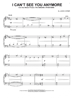 page one of I Can't See You Anymore (Piano Solo)