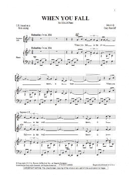 page one of When You Fall (SSA Choir)