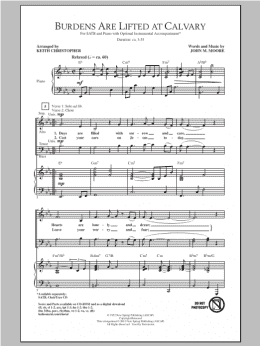 page one of Burdens Are Lifted At Calvary (SATB Choir)