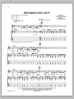 page one of Figured You Out (Guitar Tab)