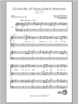 page one of Guide Me, O Thou Great Jehovah (SATB Choir)