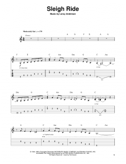 page one of Sleigh Ride (Guitar Tab (Single Guitar))