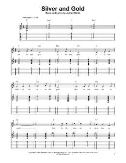 page one of Silver And Gold (Easy Guitar Tab)