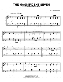 page one of The Magnificent Seven (Easy Piano)