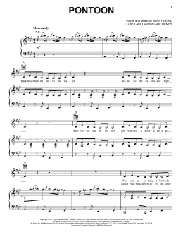 page one of Pontoon (Piano, Vocal & Guitar Chords (Right-Hand Melody))