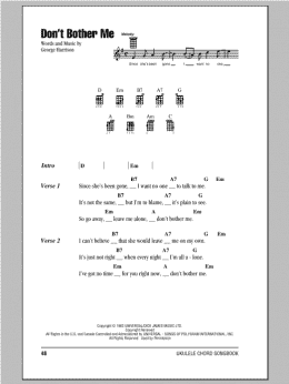 page one of Don't Bother Me (Ukulele Chords/Lyrics)